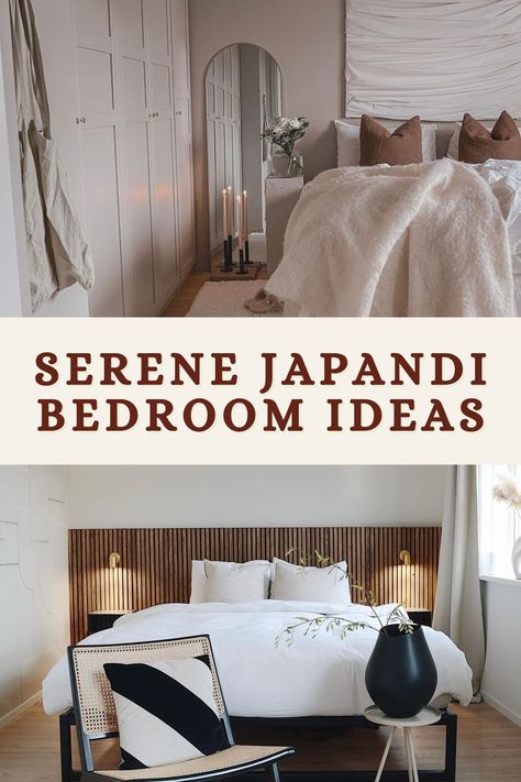 From wooden tones, to soft colour palettes and minimal decor dressing, prepare to be inspired with these stunning Japandi bedroom ideas for your next bedroom makeover. Japandi Bedroom Decor Ideas, Japandi White Bedroom, Japandi Bedroom Decor, Japandi Interiors Bedroom, Bedroom Japandi, Japandi Style Bedroom, Japandi Bedroom Design, Japandi Bedroom Ideas, Japanese Inspired Bedroom