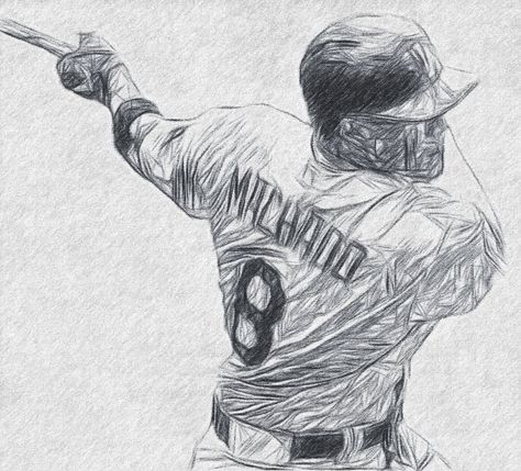 Manny Machado - Dodgers SS Baseball Sketches Drawing, Dodgers Drawing, Baseball Player Drawing, Baseball Sketch, Baseball Drawing, Lou Boudreau, Baseball Drawings, Book Men, Jacob Degrom