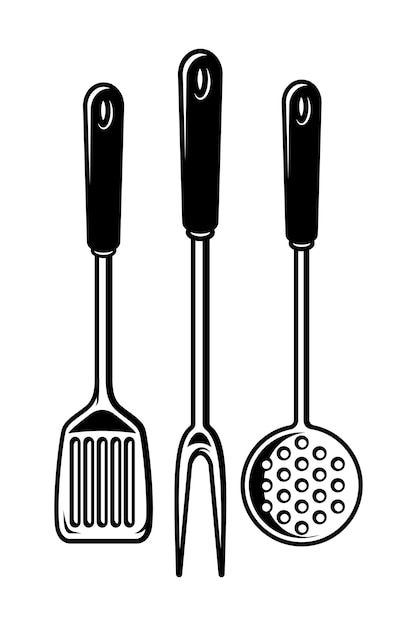 Kitchen Appliances Drawing, Spatula Illustration, Spatula Tattoo, Cooking Utensils Drawing, Spatula Drawing, Kitchen Tools And Equipment, Crocodile Cartoon, Cooking Icon, Wooden Cooking Utensils