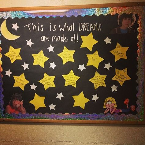 Goal Setting Board, Disney Hall, College Bulletin Boards, Interactive Bulletin Boards, Stars Classroom, Ra Bulletins, Ra Bulletin Boards, Disney Classroom, Preschool Bulletin