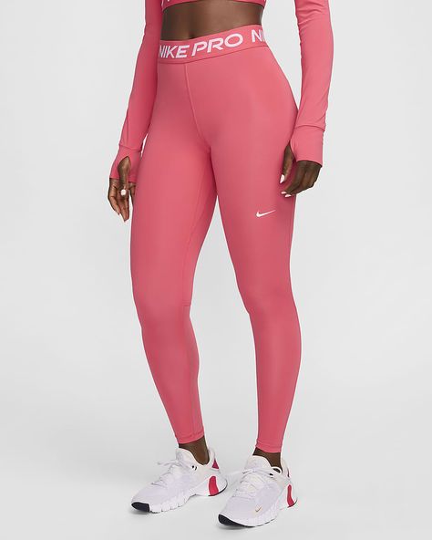 Nike Pros Leggings, Pink Nike Leggings, Pink Nike Pros, Legging Nike, Single Clothes, Mesh Panel Leggings, Nike Pro Leggings, Nike Pro Women, Leggings Nike