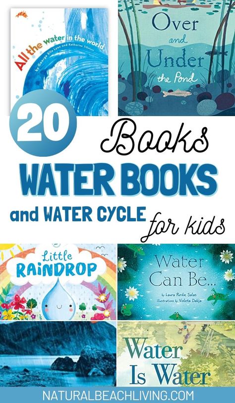 Activities About Water For Preschoolers, All About Water Preschool, Homeschool Water Cycle, Water Theme Kindergarten Activities, Water Books For Preschool, Water Cycle Kindergarten Activities, Water Cycle First Grade, Teaching Water Cycle, Water Cycle Activities For Kindergarten