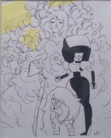 Rebecca Sugar Steven Universe Rose Quartz, Garnet, Amethyst, and Pearl Garnet Amethyst And Pearl, Steven Universe Rose Quartz, Rebecca Sugar Art, Diamond Tumblr, Rose Quartz Steven Universe, Rebecca Sugar, Steven Universe Drawing, Steven Universe Characters, Steven Universe Fanart