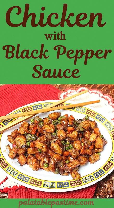 Chinese Chicken with Black Pepper Sauce – Black Pepper Chicken Chinese, Sticky Pork Ribs, Healthy Chinese Recipes, Black Pepper Sauce, Black Pepper Chicken, Chinese Food Recipes, Mapo Tofu, Brown Sauce, Easy Chinese Recipes