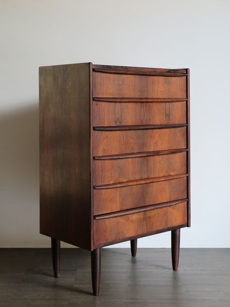 Tallboy Chest Of Drawers, Vintage Scandinavian, Shoes Stand, Sideboard Cabinet, Mid Century Furniture, Chest Of Drawers, Denmark, Vintage Antiques, Drawers