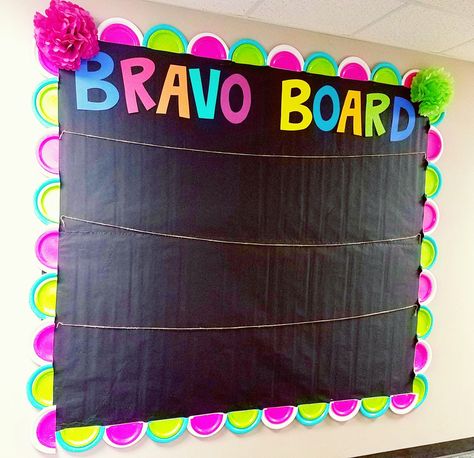 Bravo Board Hallway Bulletin Board Display Recognition Bulletin Board Ideas, Bravo Board Classroom, Show Your Work Bulletin Board Ideas, Rewards Bulletin Board Ideas, Student Celebration Bulletin Board, Caught Doing Good Bulletin Board, Staff Shout Out Board Good Ideas, Bravo Board Bulletin Board, Student Work Wall Bulletin Boards