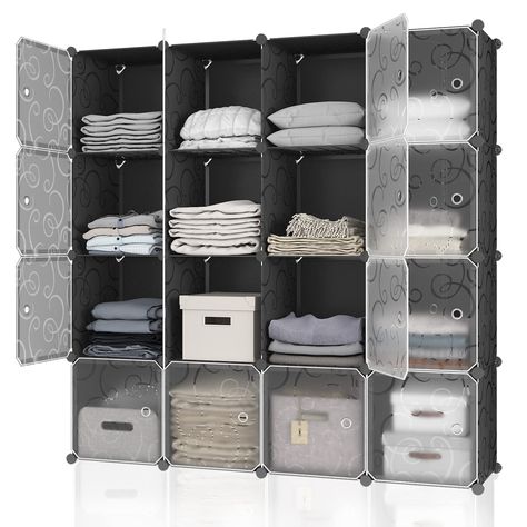 PRICES MAY VARY. 【SPACIOUS STORAGE ORGANIZER】A total size of 56" x 14" x 58" for this portable Shelf. Each Cube is 14" x 14", 1.5x more storage space than other brand. 16 storage cubes offer you extra space for all kinds of outfits and belongings and can be used to organizing furniture, store books, kid's toys, and much more. Intended for use in a bedroom or living room. 【STURDY CABINET】Each cube can support 30-40 lbs, 3x more than other brands.Kousi cube storage cabinets are designed with stren Organizing Furniture, Shelf For Clothes, Portable Shelf, Clothes Dresser, Bookcase Kitchen, Room Organizers, Portable Shelves, Organizer Bedroom, Organizer For Clothes