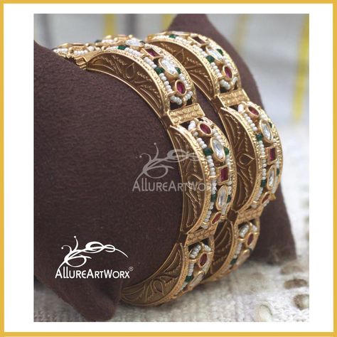 Jadau Bangles Rs. 3,785/- Shop At : https://allureartworx.com/collections/bangles-bracelets/products/colourful-bangles-13 Explore : https://www.allureartworx.com/ FREE SHIPPING(INDIA)||BUY NOW|| COD Available #bangles #trendy #unique #uniquejewelry #traditional #weddingday #allureartworx #onlinestore #shopping #newpost Jadau Bangles, Colourful Bangles, Colorful Bangles, Gold Chain Design, Bangles Bracelets, Chain Design, Gold Chain, Gold Chains, Buy Now