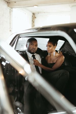 Engagement-photos-parking-garage-couples-photos-parking-garage-engagement-photos-mustang-car-photoshoot Elegant Couple Pictures, Anniversary Vibes, Car Engagement Shoot, Vintage Inspired Engagement Photos, Retro Engagement Photos, Car Engagement Photos, Themed Engagement Photos, Classic Car Photoshoot, Outdoor Tent Wedding