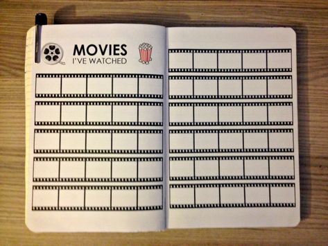 FREE Movie Tracker Printable: Film Reels | Tracking Films You’ve Watched in Your Bullet Journal – 365 Days of Dana Bulit Journal, Bullet Journal Films, Notesbog Design, Bullet Journal Calendrier, Bullet Journal Tracking, Series Tracker, Movie Tracker, Bullet Journel, To Watch