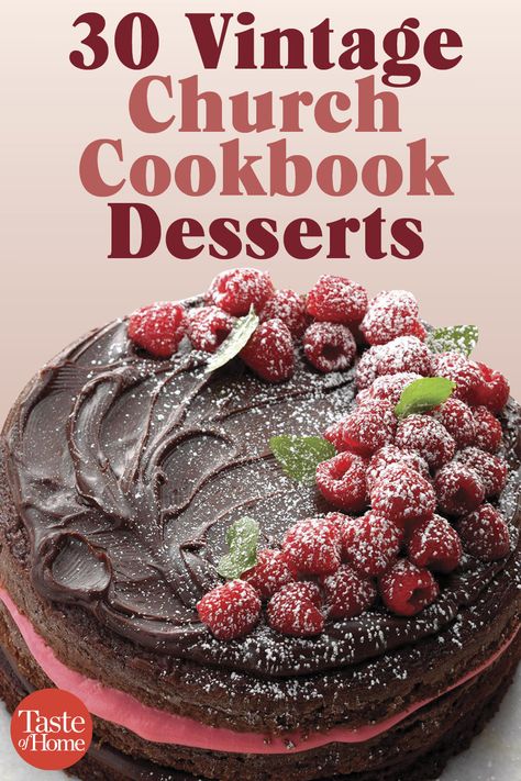 Vintage Chocolate Recipes, The Country Cook Recipes Desserts, 1960s Desserts, 1950s Desserts, Vintage Dessert Recipes, Church Desserts, Award Winning Desserts, Vintage Desserts, Church Recipes