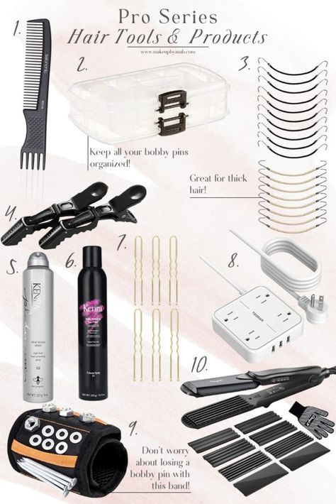 Hairstyling Tools Organization, Hair Stylist Cart, Hair Stylist Essentials, Hair Braider Supplies, Beginner Hair Stylist, Hair Equipment Tools, Cosmetology School Must Haves, Hair Stylist Must Haves Products, Cosmetology School Essentials