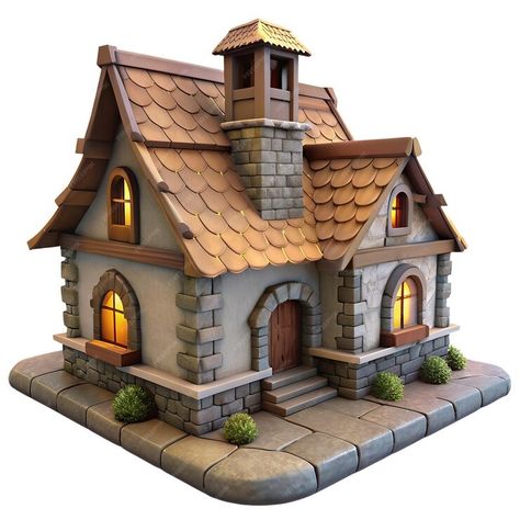 Premium Photo | 3D rendering of a fantasy world house Fantasy Building Concept Art, 3d Modeling Ideas, Fantasy House Concept Art, Fantasy House Concept, Building Concept Art, Diorama House, Concept Art House, Stylized House, House Concept Art