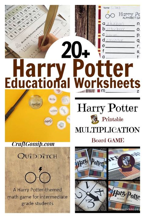 Harry Potter Unit Study, Harry Potter Lessons, Harry Potter Tea Party, Harry Potter Classroom Theme, Harry Potter Classes, Free Educational Websites, Harry Potter Activities, Harry Potter Printables Free, Harry Potter School