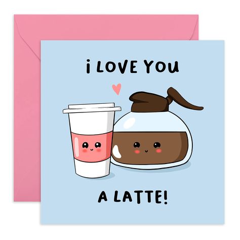 PRICES MAY VARY. PERFECT FOR THOSE COFFEE LOVERS - This cute and funny card is perfect if you share a mutual love of coffee - great for an anniversary, birthday, thank you or just because! ☕️ whether it’s your Wife, Husband, Mom, Dad, Friend, Sister, Brother, Son or Daughter - we promise this will make them smile! 🎉 GOOD QUALITY - made and printed in the UK on thick 300gsm card 🇬🇧Super cute design. Comes with a high quality envelope and all made with sustainable materials to minimize environm Anniversary Card For Boyfriend, Coffee Puns, 23rd Anniversary, Anniversary Cards For Boyfriend, Birthday Room Decorations, Card For Boyfriend, Card For Husband, Cute Puns, Pencil Design