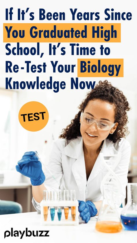 For many of us, it's been years since we last attended a biology lecture or course... And simply put, that means we probably have not retained lots of the information we were learning then. Complete the quiz below to see how many biology facts you still remember! ********** #PlaybuzQuiz Playbuzz Quiz Quizzes Quiz Science Trivia Smart Education School Quiz High School Graduation Knowledge Academics Biology Quizzes For Kids, School Quiz, Science Trivia, Science Quiz, Daily Life Hacks, Playbuzz Quiz, Science Questions, Biology Facts, Pub Quiz