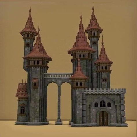 Minecraft Houses Castle, Minecraft Medieval Buildings, Themed Houses, Minecraft Medieval Castle, Minecraft Castle Blueprints, Minecraft Castle Designs, Alien Romulus, Cute Minecraft, Minecraft Welten