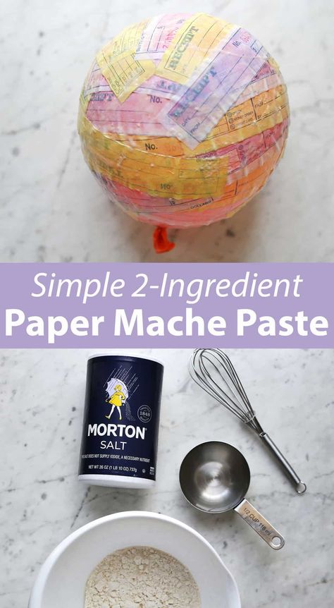 Paper Mache Paste Recipe - Paper Mache Paste Recipe, Paper Mache Volcano Easy, Recipe For Paper Mache Paste, Flour Paper Mache Recipe, Easy Paper Mache For Kids, Paper Mache Kids Crafts, Best Paper Mache Recipe, Paper Mache Recipe Flour, How To Make Paper Mache Paste