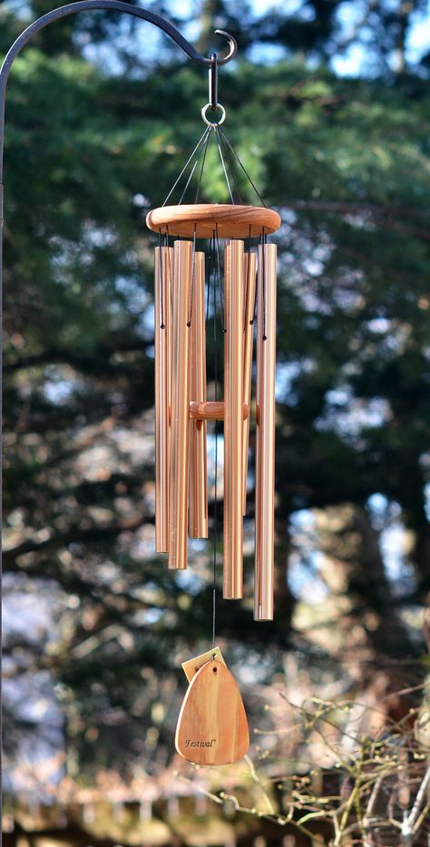 Beautiful Wind Chimes, Wind Bells Ideas, Windchimes Aesthetic, Wind Chimes Aesthetic, Boho Wind Chimes, Modern Wind Chimes, Windchimes Outdoor, Corinthian Bells Wind Chimes, Metal Wind Chimes