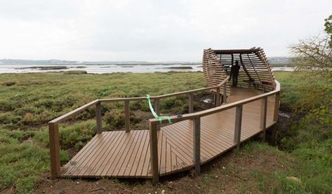 Corroios marshland birds observatory - Bird blind Bird Blinds, Bird Blind Architecture, Bird Hide, Bird Sanctuary Architecture, Bird Hide Architecture, Bird Watching Architecture, Bird Observatory, Bird Observatory Architecture, Nature Observatory Architecture