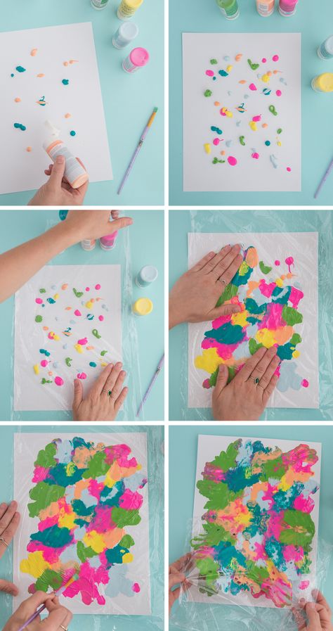 2018_07_24_Smooshed-Paint-Kid-Activity-8-BLOG Summer Art Projects, Art Project For Kids, Aktiviti Kanak-kanak, Project For Kids, Aktivitas Montessori, Toddler Art, Peg Doll, Paint Art, Process Art