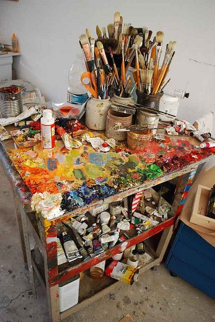 my palette by TheNightjar, via Flickr Art Studio Space, Art Studio Room, Artist Aesthetic, Studio Room, My Art Studio, Painting Studio, Artist Life, Sketchbook Inspiration, Studio Decor