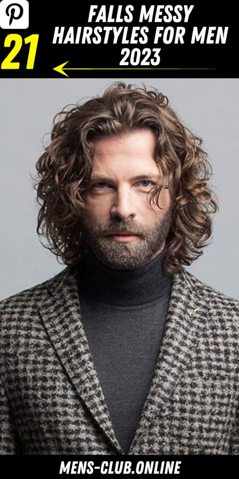 21 Trendy Falls Messy Hairstyles for Men 2023 Long Mens Haircut Curly, Shoulder Length Curly Hair Men, Curly Hair Men Medium, Medium Length Hair Men Curly, Medium Length Curly Hair Men, Hairstyles For Men 2023, Messy Hairstyles For Men, Medium Curly Haircuts, Long Curly Hair Men