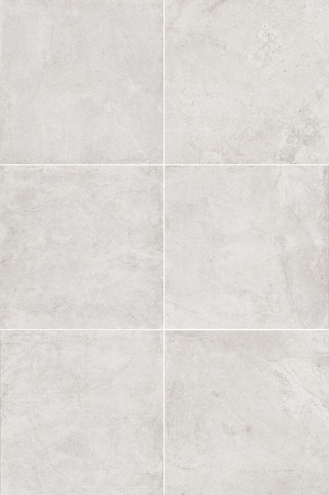 The perfect fusion of concrete and stone effect porcelain in a supersized format.Durable, robust, and forgiving yet simplistic enough to create a beautiful backdrop to any interior style.Matera White offers chalky white, linen and light, smoky grey tones. It is suitable for kitchens, living areas and bathrooms.Create a cohesive look between your indoor and outdoor spaces but continuing Matera onto your terrace. The same size tiles are available for both areas with the exterior format being sligh Outdoor Tiles Texture, Living Area Tiles, White Concrete Texture, White Stone Tile, Light Grey Tiles, White Tile Texture, Porcelain Texture, Terrace Tiles, Mandarin Stone