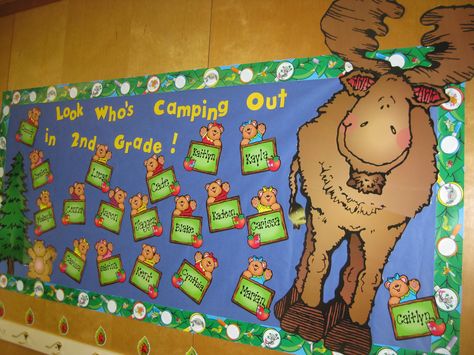 moose craft Moose Classroom Theme, Classroom Camping, Moose Crafts, Teacher Appreciation Doors, Camping Classroom, Camping Theme Classroom, School Door Decorations, Kids Camp, Slp Ideas