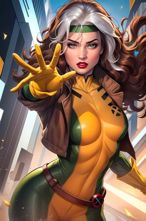 Xman Marvel, Marvel Rogue, Marvel Heroines, Marvel Xmen, Marvel Characters Art, Female Superhero, Female Hero, Bd Comics, Uncanny X-men