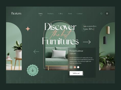 Classic Interior Design Website 🛋 by MohammadHadi Ahmadian for Obtic™ on Dribbble Best Ux Design, Interior Design Sites, Unique Website Design, Design Sites, Furniture Website, Interior Design Presentation, Interior Design Website, Ui Design Website, Classic Interior Design