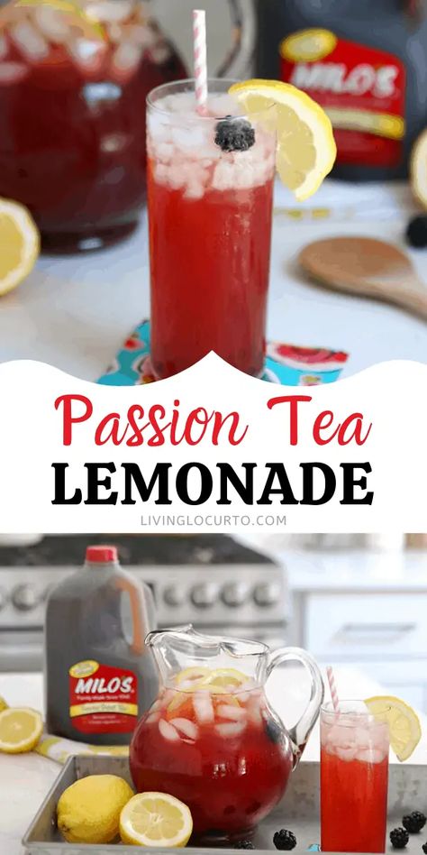 Passion Tea Lemonade Recipe Tea Lemonade Recipe, Lemonade Tea Recipe, Passion Tea Lemonade, Yummy Summer Cocktails, Passion Tea, Tea Lemonade, Perfect Summer Drink, Drink Recipes Nonalcoholic, Lemonade Recipe