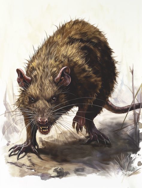 Rat Monster, Rat Man, Rodents, Mystical Creatures, Character Portraits, Rats, Dark Fantasy Art, Creature Art, Small Pets