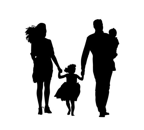 Family Siluet, Family Silhouette Art Free Printable, Family Sillouhette, Family Of 6 Silhouette, Family Of 3 Silhouette, 5 Family Silhouette, Family Silhouette Art, Family Of Four Silhouette Art, Big Family Silhouette