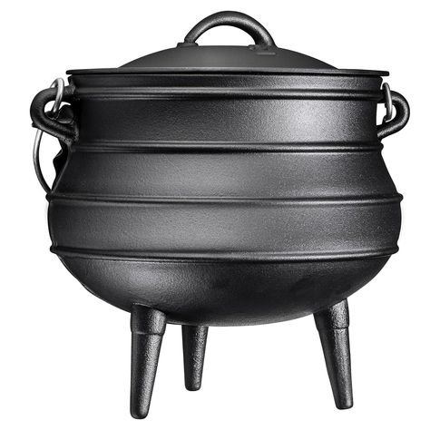 PRICES MAY VARY. ELEVATED CAMPING CUISINE: Transform your outdoor adventures with the Bruntmor Cauldron Cast Iron Potjie Pot! Crafted for quality and convenience, it enhances every campfire meal. PREMIUM DURABILITY: Built from robust cast iron, this Potjiekos pot ensures durability and safety for your outdoor cooking. Its sturdy handle simplifies handling, even when full. EFFORTLESS OUTDOOR COOKING: Say goodbye to cooking hassles with this pre-seasoned cast iron cookware. Its non-stick surface s Potjie Pot, Campfire Cooking Equipment, Fireplace Cooking, Cast Iron Cauldron, Iron Cauldron, Safest Cookware, Dutch Oven Camping, Cast Iron Cookware Set, Cast Iron Cleaning