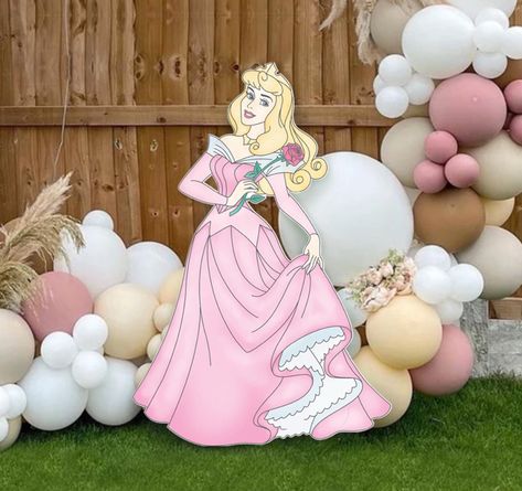 Sleeping Beauty 1st Birthday, Sleeping Beauty Party Decorations, Birthday Decorations Princess, Princess Aurora Party, Disney Princess Theme Birthday Party, Sleeping Beauty Birthday, Sleeping Beauty Birthday Party, Princess Photo Props, Sleeping Beauty Party