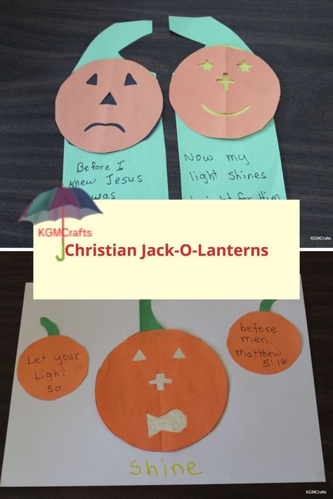 Christian Jack O Lantern Craft, Fall Harvest Festival, Good Craft, Lantern Craft, Pumpkin Printable, Jack O Lantern Faces, Bible Crafts For Kids, Preschool Education, Vacation Bible School