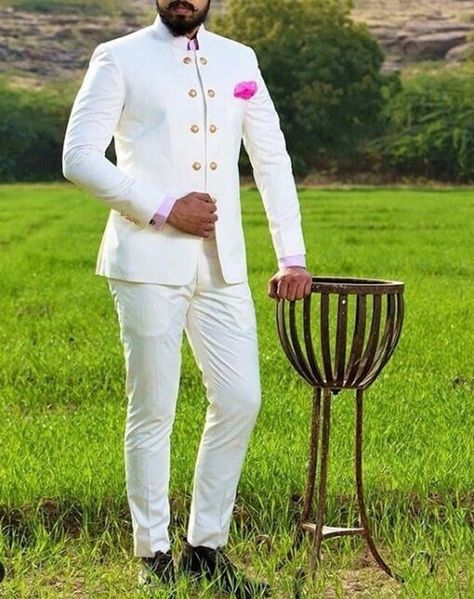 White Jodhpuri, Achkan For Men, Jodhpuri Suits, Royal Outfit, Jodhpuri Suits For Men, Jodhpuri Suit, Mehendi Outfit, Indian Suit, Indian Groom Wear