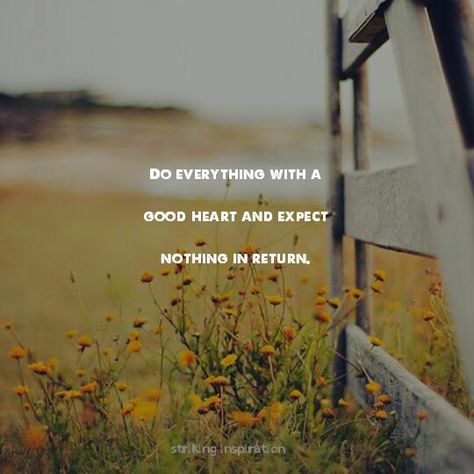 Do everything with a good heart and expect nothing in return. Do Everything With A Good Heart, Expect Nothing In Return, Good Heart Quotes, Expect Nothing, Twenty Twenty, Good Heart, June 2024, Heart Quotes, Marriage Advice