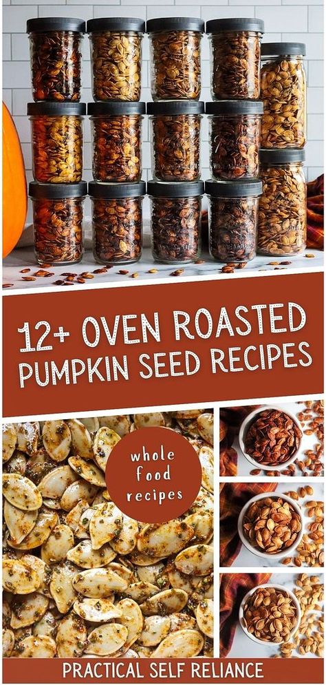 Explore our 12+ oven roasted pumpkin seeds recipes, showcasing easy whole food recipes at their best. Roasting pumpkin seeds is a delightful way to enjoy a healthy, homemade snack this fall. It's a tradition that complements a self sufficient lifestyle beautifully. Find more easy whole food recipes, pumpkin recipes, and healthy fall recipes at practicalselfreliance.com. Oven Roasted Pumpkin, Easy Whole Food Recipes, Family Pumpkin Carving, Oven Roasted Pumpkin Seeds, Roasting Pumpkin Seeds, Pumpkin Seed Recipes Roasted, Roasting Pumpkin, Homemade Pumpkin Seeds, Spicy Pumpkin Seeds