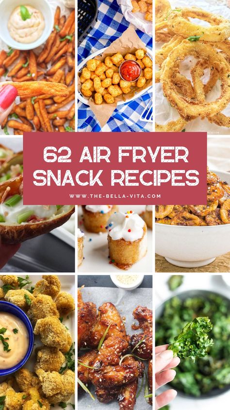 Air Fryer Snack Recipes, Crispy Sweet Potato Chips, Air Fryer Snacks, Silvester Snacks, Homemade Egg Rolls, Air Fryer Recipes Snacks, Crispy Sweet Potato, Air Fryer Chicken Wings, Best Air Fryers