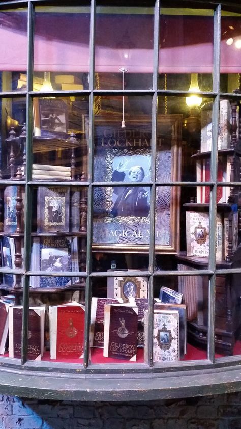 Flourish And Blotts Aesthetic, Flourish And Blotts, Gilderoy Lockhart, Harry Potter Library, Potter Aesthetic, Harry Potter Decor, Diagon Alley, Harry Potter Aesthetic, Book Nook