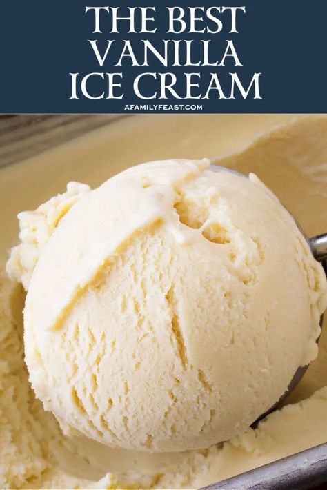 The Best Vanilla Ice Cream is a homemade, custard-based ice cream recipe that tastes so much better than anything store-bought. Ice Cream Maker Recipes Vanilla, Vanilla Ice Cream Recipes, Onion Dishes, Custard Ice Cream Recipe, Homemade Vanilla Ice Cream Recipe, Iced Cream, Homemade Ice Cream Recipes Machine, Best Vanilla Ice Cream, Feast Recipes