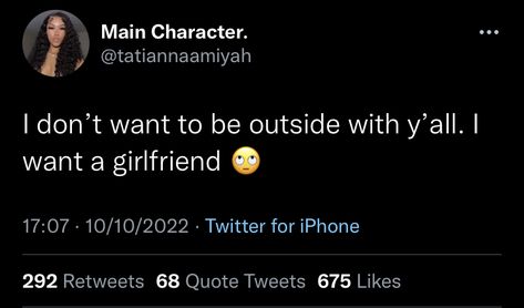 Need A Gf Quotes, Stud Quotes Funny, Twitter Quotes Girlfriend, I Need A Gf Quotes, I Want A Girlfriend Quotes, Lgbtq Girlfriend Quotes, I Love My Gf Quotes Twitter, Me As Your Gf A W Tweet, Stud Twitter Quotes