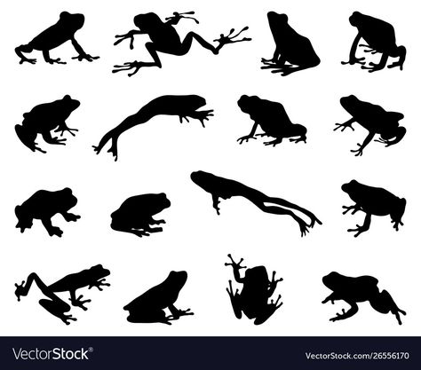 Frog Background, Frog Silhouette, Black Silhouette, Frogs, Image Illustration, Habitat, Appliques, Png Images, Adobe Illustrator