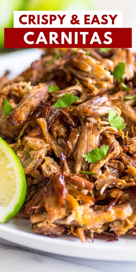 Best Carnitas Recipe, Steak Carnitas, Best Carnitas, Easy Carnitas, Carnitas Pork, Shredded Pork Recipes, Boneless Pork Shoulder Roast, Pork Carnitas Recipe, Daging Babi