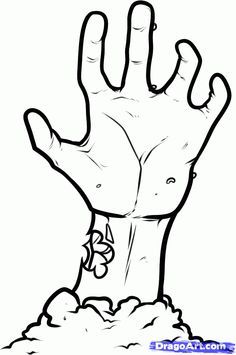 How to Draw a Zombie Hand, Step by Step, Zombies, Monsters, FREE ... Zombie Drawing Easy, Easy Halloween Drawings, Zombie Drawings, Scary Drawings, Cute Zombie, Zombie Art, Zombie Hand, Chandler Riggs, Halloween Drawings