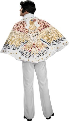 Amazon.com: Elvis Cape with Eagle Design Costume, White, One Size: Clothing Elvis Cape, Rock And Roll Costume, Eagle Costume, Elvis Costume, Elvis Impersonator, Halloween Costume Props, Cape Costume, Eagle Design, Cape Coat