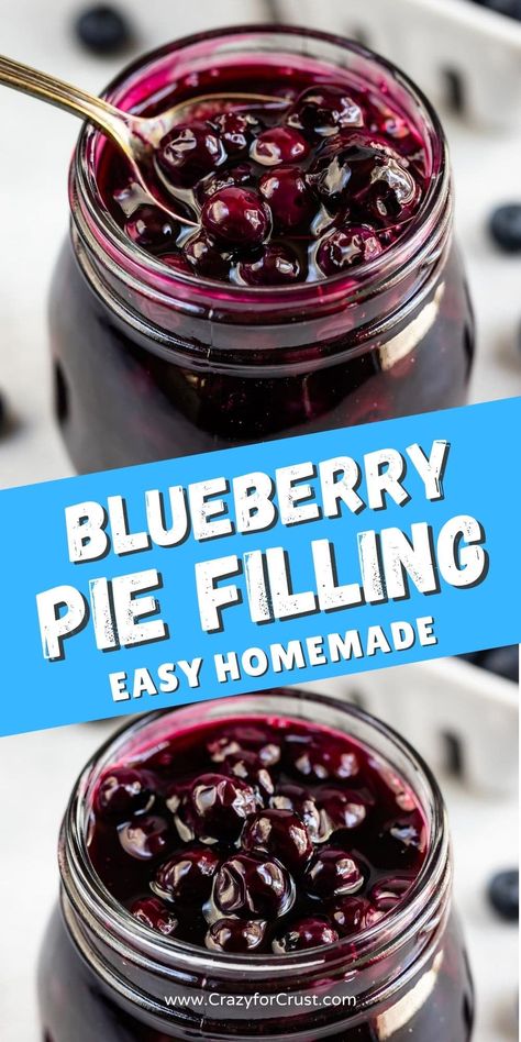 Make Blueberry Pie Filling from scratch and skip the can - use this homemade pie filling in any pie or recipe that calls for pie filling! Use fresh or frozen or canned berries - this recipe is SO easy! Blueberry Filling Recipes Easy, Blueberry Pie Filling Recipes Easy, Homemade Pie Filling, Homemade Blueberry Pie Filling, Blueberry Pie Filling Recipes, Berry Pie Filling, Easy Blueberry Pie, Homemade Blueberry Pie, Blueberry Desserts Recipes