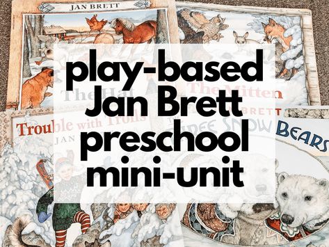 Preschool Jan Brett Activities, Jan Brett Preschool Activities, The Mitten By Jan Brett Activities, The Mitten Sensory Bin, Snowy Nap Jan Brett Activities Preschool, The Hat Book Activities Preschool, Jan Brett Books, The Hat Preschool Activities, The Hat Crafts Preschool Jan Brett